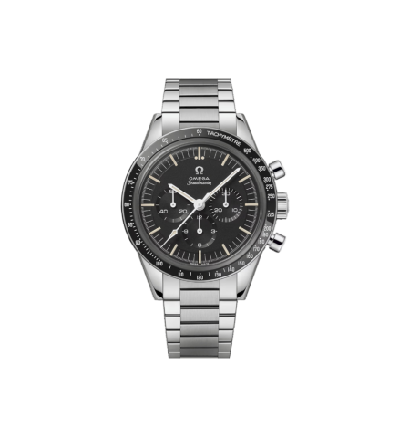 Rennes Atlantique watch Omega Speedmaster 1965 bracelet acier fond noir