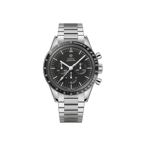 Rennes Atlantique watch Omega Speedmaster 1965 bracelet acier fond noir