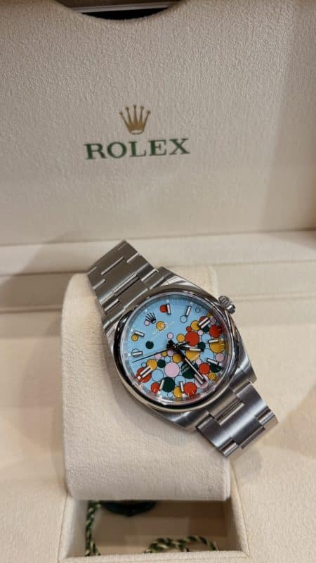 Rolex Oyster Perpetual Celebration 124300 cadran multicolore