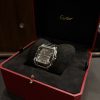 cartier santos wssa0037 cadran gris lunette adlc noir