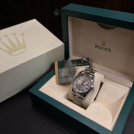 Rolex Datejust II 116334 cadran blanc chiffres arabes lavande