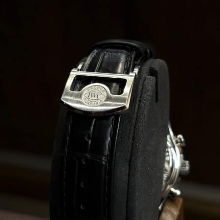 Bracelet alligator noir IWC Portugieser Chronograph