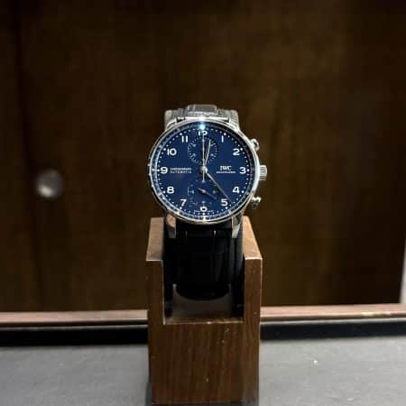 IWC Portugieser Chronograph 371606 cadran bleu 41 mm